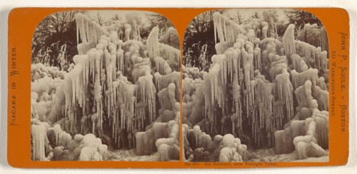 Ice Scenery, near Terrapin Tower; John P. Soule, American, 1827 - 1904, about 1865; Albumen silver print