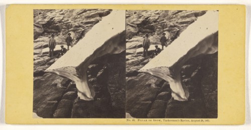 Pillar of Snow, Tuckerman's Ravine, August 28, 1861; John P. Soule, American, 1827 - 1904, August 28, 1861; Albumen silver