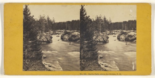 Berlin Falls, above the Bridge, N.H; John P. Soule, American, 1827 - 1904, about 1861; Albumen silver print