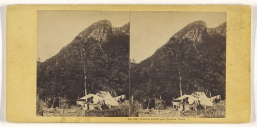 Eagle Cliff and Indian Camp; John P. Soule, American, 1827 - 1904, about 1861; Albumen silver print