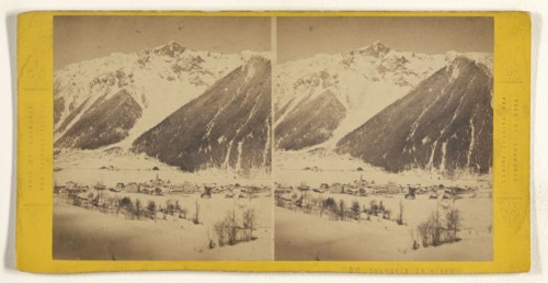 Chamonix en Hiver; Tairraz Frères; about 1865; Albumen silver print