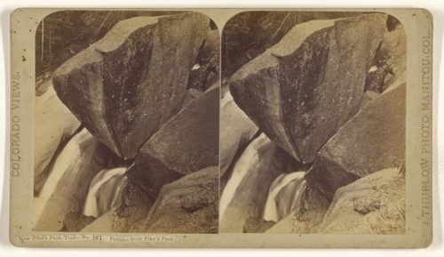 New Pike's Peak Trail. Pebbles from Pike's Peak; James T. Thurlow, American, 1831 - 1878, 1870s; Albumen silver print