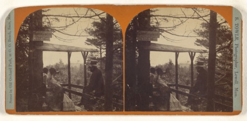 Scene in Old Orchard Park, at O.O. Beach, Saco, Maine; Simon Towle, American, active Lowell, Massachusetts 1855 - 1893