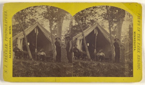 Camp on Lake Carlos, Alexandria, Minnesota; Newton J. Trenham, American, active Alexandria, Minnesota 1860s, about 1886
