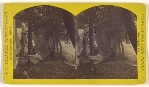 Camp on Lake Carlos, Alexandria, Minnesota; Newton J. Trenham, American, active Alexandria, Minnesota 1860s, about 1886