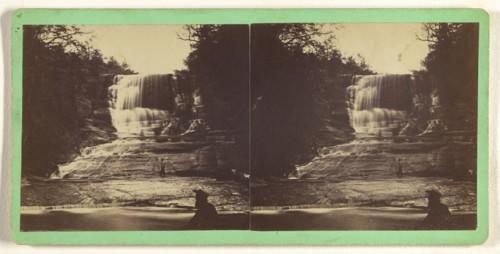 Lower Falls on Saturly Brook. Moravia, N.Y; T.T. Tuthill, American, active Moravia, New York 1870s, 1870s; Albumen silver print