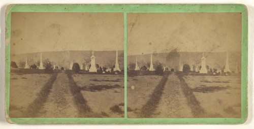 From Elm Avenue - looking South. Indian Mound Cemetery. Moravia, N.Y; T.T. Tuthill, American, active Moravia, New York 1870s