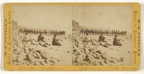 Santa Barbara, California Beach - Dress Parade,Holiday party down the Beach, Carpinteria Valley in background