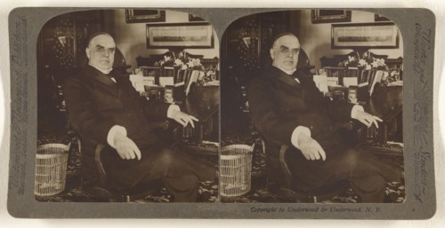 President McKinley, seated; Underwood & Underwood, American, 1881 - 1940s, about 1905; Gelatin silver print