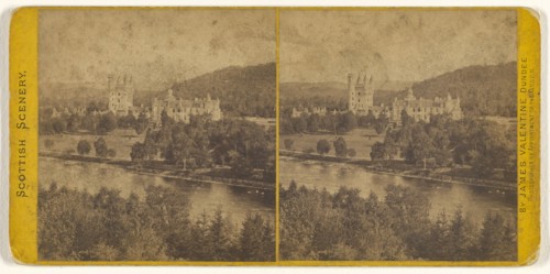 Balmoral Castle from North West of River; James Valentine, Scottish, 1815 - 1879, 1870s; Albumen silver print