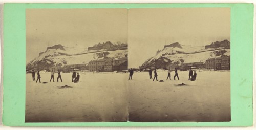 Quebec. Citadel from the Ice-bridge; L.P. Vallée, Canadian, 1837 - 1905, active Quebéc, Canada, 1865 - 1875; Albumen silver