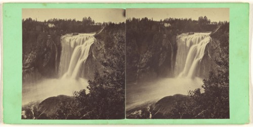 Montmorency Falls, 7 miles below Quebec; L.P. Vallée, Canadian, 1837 - 1905, active Quebéc, Canada, 1865 - 1875; Albumen silver