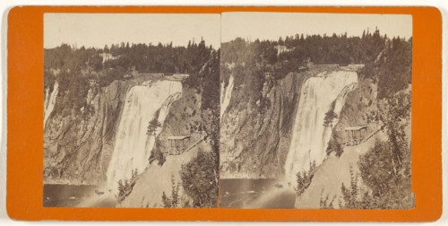 Montmorency Falls; L.P. Vallée, Canadian, 1837 - 1905, active Quebéc, Canada, 1865 - 1875; Albumen silver print