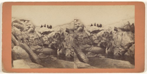 Great ice Bridge, Niagara; Attributed to L.P. Vallée, Canadian, 1837 - 1905, active Quebéc, Canada, 1865 - 1875; Albumen silver