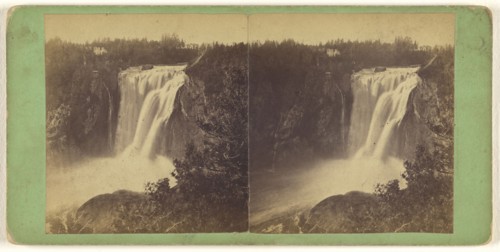 Montmorency Falls, 7 miles below Quebec; L.P. Vallée, Canadian, 1837 - 1905, active Quebéc, Canada, 1865 - 1875; Albumen silver