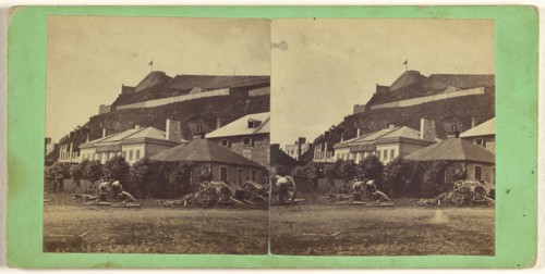 Citadel, from the Queen's Wharf; L.P. Vallée, Canadian, 1837 - 1905, active Quebéc, Canada, 1865 - 1875; Albumen silver print
