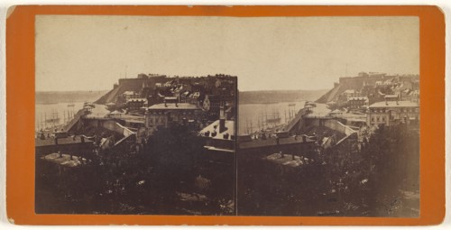 Citadel from Laval University; L.P. Vallée, Canadian, 1837 - 1905, active Quebéc, Canada, 1865 - 1875; Albumen silver print