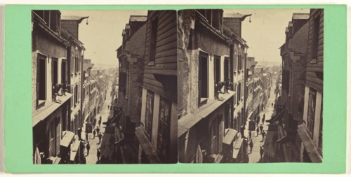 Champlain Street; L.P. Vallée, Canadian, 1837 - 1905, active Quebéc, Canada, 1865 - 1873; Albumen silver print