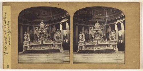 Grand Autel de la Madeleine, Interieur d'Eglise de Paris, F. Grau, G.A.F., French, active 1850s - 1860s, 1855 - 1865