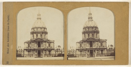 Hotel des Invalides, vues de Paris, F. Grau, G.A.F., French, active 1850s - 1860s, 1855 - 1865; Hand-colored Albumen silver