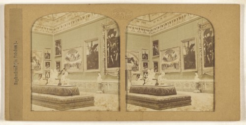 Raphaelsaal, in Potsdam, F. Grau, G.A.F., French, active 1850s - 1860s, 1855 - 1865; Hand-colored Albumen silver print