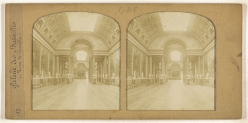 Galerie des Batailles, Musee de Versailles, F. Grau, G.A.F., French, active 1850s - 1860s, 1855 - 1865; Hand-colored Albumen