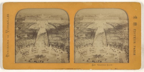 Panorama de Versailles. Les Grandes-Eaux; J. H., French, active 1870s - 1880s, 1860s; Hand-colored Albumen silver print
