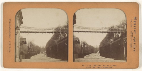 Le Chateau de St. Cloud, Cote du Parc Reserve; A. Hanriot, French, active 1880s, 1860s; Hand-colored Albumen silver print
