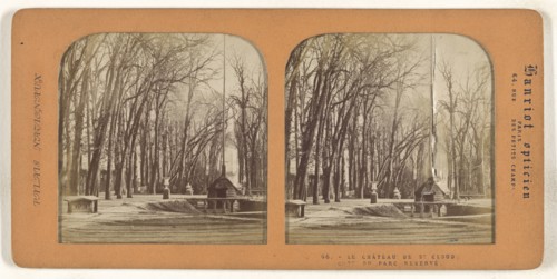 Le Chateau de St. Cloud, Cote du Parc Reserve; A. Hanriot, French, active 1880s, 1860s; Hand-colored Albumen silver print