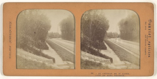 Le Chateau de St. Cloud, Cote du Parc Reserve; A. Hanriot, French, active 1880s, 1860s; Hand-colored Albumen silver print