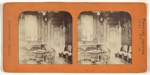 Salon Sculpte, Chateau de St. Cloud, A. Hanriot, French, active 1880s, 1860s; Hand-colored Albumen silver print