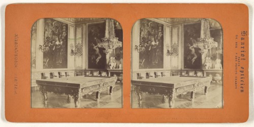 Salon de Venus, Salle de Billard, Chateau de St. Cloud, A. Hanriot, French, active 1880s, 1860s; Hand-colored Albumen silver