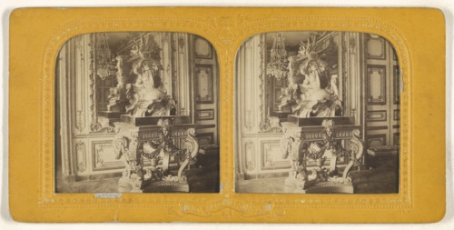 Salon des poudules, Versailles; Adolphe Block, French, 1829 - about 1900, 1860s; Hand-colored Albumen silver print