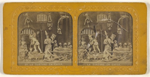 La Torture en Enfer; Adolphe Block, French, 1829 - about 1900, 1860s; Hand-colored Albumen silver print
