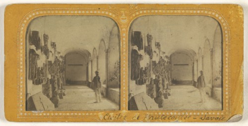 Les Antiquities Cloistre le Hautecoulee Savon; Adolphe Block, French, 1829 - about 1900, about 1865; Hand-colored Albumen