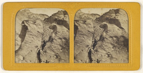 Ascension au Mont Blanc, Chamonix; Adolphe Block, French, 1829 - about 1900, 1865; Hand-colored Albumen silver print