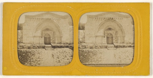 Jerusalem. Tombeau de la Vierge. Vallee du Josaphat; E. Lamy, French, active 1860s - 1870s, 1860s; Hand-colored Albumen silver