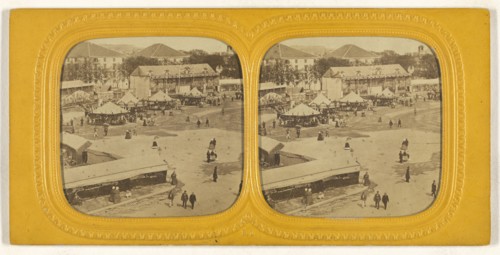 Vue Instantanee de Paris. Foire au pain d'epices. Place du Trone; E. Lamy, French, active 1860s - 1870s, 1860s; Hand-colored