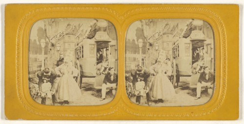Scene of an  play; E. Lamy, French, active 1860s - 1870s, about 1868; Hand-colored Albumen silver print