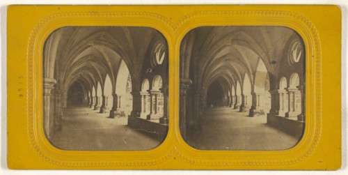 Cloitre de Luxeuil; LeBas, French, active 1850s - 1860s, 1855 - 1865; Hand-colored Albumen silver print