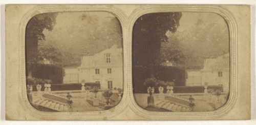View in Lyon, France; Attributed to Berthiot, French, active 1920s - 1960s, 1855 - 1865; Hand-colored Albumen silver print
