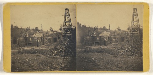 Champion Well, Pioneer Run; Wager, American, active Pennsylvania 1860s, about 1865; Albumen silver print