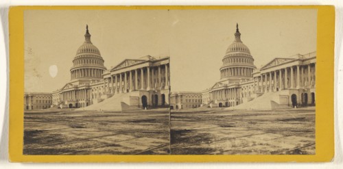 Capitol of U.S; George D. Wakely, American, active 1856 - 1880, 1866; Albumen silver print