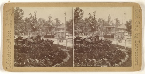 Public Park, Hornellsville, N.Y; Webster & Albee; 1880s; Gelatin silver print
