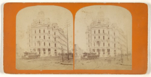 New Post Office. New York; Attributed to Peter F. Weil, American, active New York, New York 1860s - 1870s, about 1865; Albumen