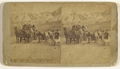Off for  San Juan, or Bust.; Charles Weitfle, American, 1836 - after 1884, about 1880; Albumen silver print