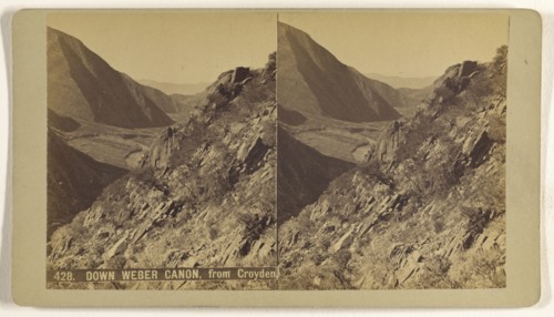 Down Weber Canon, from Croyden; Charles Weitfle, American, 1836 - after 1884, about 1880; Albumen silver print