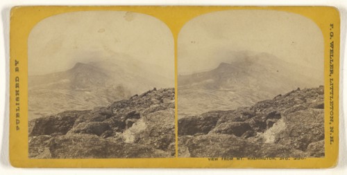 View from Mt. Washington; Franklin G. Weller, American, 1833 - 1877, about 1870; Albumen silver print