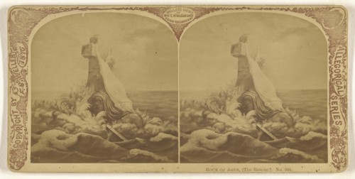 Rock of Ages, The Rescue., Franklin G. Weller, American, 1833 - 1877, 1876; Albumen silver print