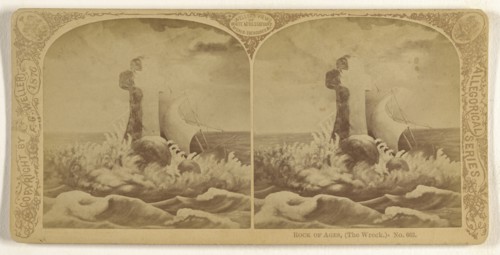 Rock of Ages, The Wreck., Franklin G. Weller, American, 1833 - 1877, 1876; Albumen silver print